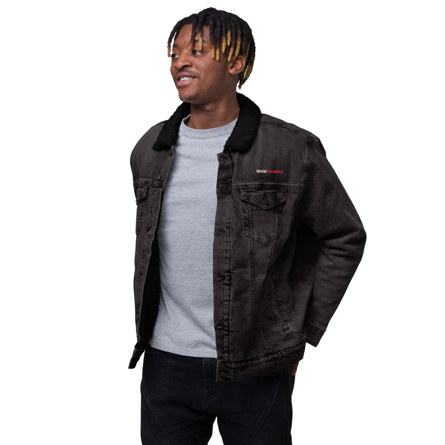 Denim sherpa jacket